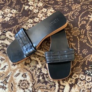 J Crew leather slides